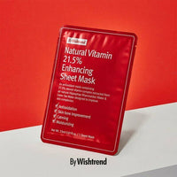 BY WISHTREND Natural Vitamin 21.5 Enhancing Sheet Mask 23mL * 5 PCS